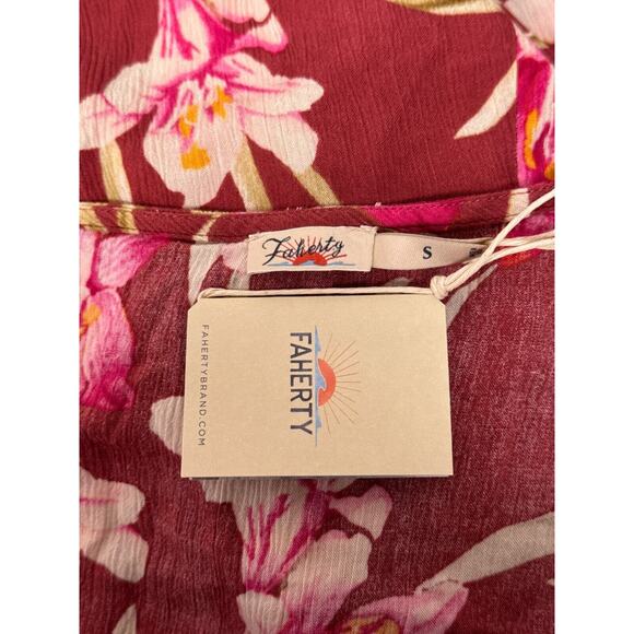 New Faherty Dress Small Womens Sorrento Majorca Floral Button Maxi Sundress - Picture 7 of 8